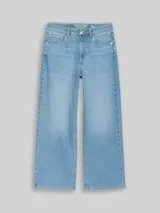 TOM TAILOR Damen TTNELMA CULOTTE Jeans, blau, Uni – Bild 1