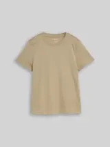 TOM TAILOR Damen Basic T-Shirt aus Baumwolle, grün, Uni – Bild 1