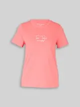 TOM TAILOR Damen T-Shirt mit Logo-Print, rosa, Uni – Bild 1