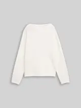 TOM TAILOR Damen Sweatshirt mit Stehkragen, weiß, Uni – Bild 1