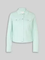 TOM TAILOR Damen Jeansjacke mit Eingriffstaschen, blau, Uni – Bild 1
