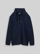 TOM TAILOR Damen Plus Size - Scuba Sweatshirt mit Stehkragen, blau, Uni – Bild 1