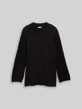 TOM TAILOR Damen Plus Size - Strickpullover mit Glitzer-Effekt, schwarz, Animalprint – Bild 1