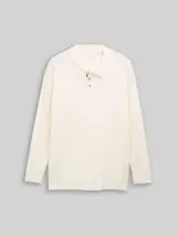TOM TAILOR Herren Plus Size - Langarm Poloshirt mit Waffelstruktur, braun, Uni – Bild 1