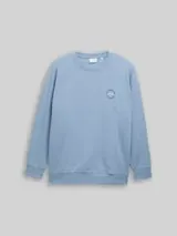 TOM TAILOR Herren Plus Size - Sweatshirt mit Logo-Print, blau, Uni – Bild 1