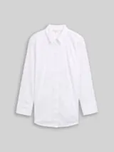 TOM TAILOR Damen Plus Size - Loose Fit Bluse mit Strasssteinen, weiß, Uni – Bild 1