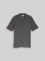 TOM TAILOR Herren Regular Fit Jerseyhemd mit Brusttaschen, grau, Meliert – Bild 1