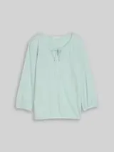 TOM TAILOR Damen Blusenshirt mit Streifenmuster, grün, Gestreift – Bild 1