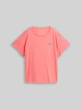 TOM TAILOR Damen T-Shirt mit Stickerei, rosa, Uni – Bild 1