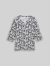 TOM TAILOR Damen Plus Size - Langarmshirt mit Muster, blau, Gemustert – Bild 1