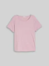 TOM TAILOR Damen Plus Size - T-Shirt aus Baumwolle, rosa, Uni – Bild 1