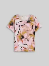 TOM TAILOR Damen Plus Size - T-Shirt aus Baumwolle, rosa, Geblümt – Bild 1