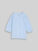 TOM TAILOR Damen Plus Size - Bluse mit Leinenanteil, blau, Gestreift – Bild 1