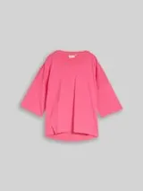 TOM TAILOR DENIM Damen Boxy Fit T-Shirt aus Baumwolle, rosa, Uni – Bild 1