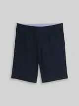 TOM TAILOR Herren Seersucker Shorts mit elastischem Bund, blau, Uni – Bild 1