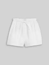 TOM TAILOR Mädchen Shorts mit Lochstickerei, weiß, Uni – Bild 1