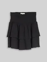 TOM TAILOR Mädchen Mini-Rock mit Volants, grau, Uni – Bild 1