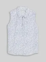 TOM TAILOR Damen Blusentop mit Muster, weiß, Gemustert – Bild 1