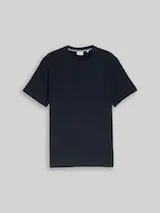 TOM TAILOR Herren T-Shirt aus Baumwolle, blau, Uni – Bild 1