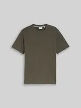 TOM TAILOR Herren T-Shirt aus Baumwolle, grün, Uni – Bild 1