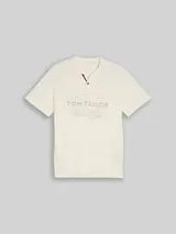 TOM TAILOR Herren Henley T-Shirt im Used-Look, braun, Uni – Bild 1