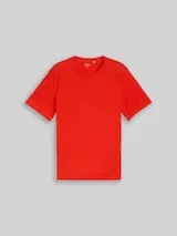 TOM TAILOR Herren T-Shirt aus Baumwolle, rot, Uni – Bild 1