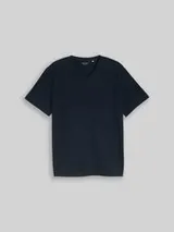 TOM TAILOR Herren T-Shirt aus Baumwolle, blau, Uni – Bild 7
