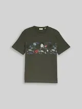 TOM TAILOR Herren T-Shirt mit Print, grün, Uni – Bild 1