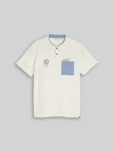 TOM TAILOR Herren Poloshirt mit Brusttasche, braun, Uni – Bild 1