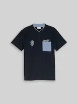 TOM TAILOR Herren Poloshirt mit Brusttasche, blau, Uni – Bild 1