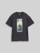 TOM TAILOR Jungen T-Shirt mit Foto-Print, grau, Uni – Bild 1