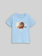 TOM TAILOR Jungen T-Shirt mit Foto-Print, blau, Uni – Bild 1