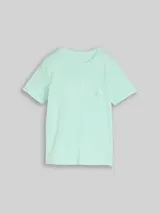 TOM TAILOR Jungen T-Shirt mit Foto-Print, grün, Uni – Bild 1