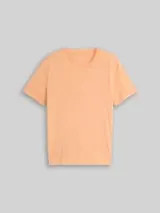TOM TAILOR DENIM Herren T-Shirt im Used-Look, orange, Uni – Bild 1