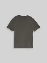 TOM TAILOR DENIM Herren T-Shirt im Used-Look, schwarz, Uni – Bild 1