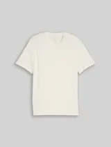 TOM TAILOR DENIM Herren Terry T-Shirt aus Baumwolle, weiß, Uni – Bild 1