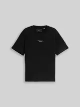 TOM TAILOR DENIM Herren Relaxed Fit T-Shirt mit Rückenprint, schwarz, Uni – Bild 1