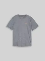 TOM TAILOR DENIM Herren T-Shirt mit feinem Streifenmuster, schwarz, Meliert – Bild 1