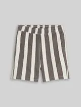 TOM TAILOR Jungen Sweat-Shorts mit Muster, grau, Gestreift – Bild 1