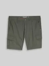 TOM TAILOR Herren Plus Size - TTPLUS REGULAR Cargo Shorts, grün, Uni – Bild 1