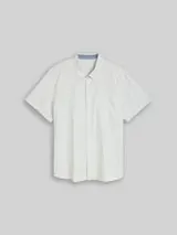 TOM TAILOR Herren Plus Size - Regular Fit Kurzarmhemd aus Baumwolle, weiß, Gepunktet – Bild 1