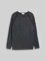 TOM TAILOR Herren Plus Size - Strickpullover aus Baumwolle, blau, Uni – Bild 1