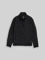 TOM TAILOR Herren Blouson Jacke mit verstaubarer Kapuze, schwarz, Uni – Bild 1
