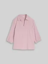 TOM TAILOR Damen Plus Size - Bluse aus Baumwolle, rosa, Uni – Bild 1