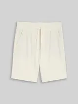 TOM TAILOR DENIM Herren Relaxed Shorts mit Waffelstruktur, weiß, Uni – Bild 1