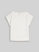 TOM TAILOR Damen Loose Fit T-Shirt, weiß, Uni – Bild 1