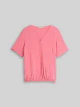 TOM TAILOR Damen Plus Size - Bluse aus Viskose, rosa, Uni – Bild 1