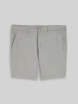 TOM TAILOR Herren Plus Size - Chino Shorts mit Stretch, grün, Meliert – Bild 1