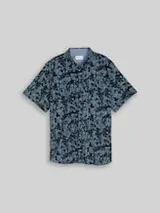 TOM TAILOR Herren Plus Size - Kurzarmhemd mit Muster, blau, Gemustert – Bild 1