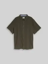TOM TAILOR Herren Plus Size - Kurzarmhemd aus Baumwolle, grün, Uni – Bild 1
